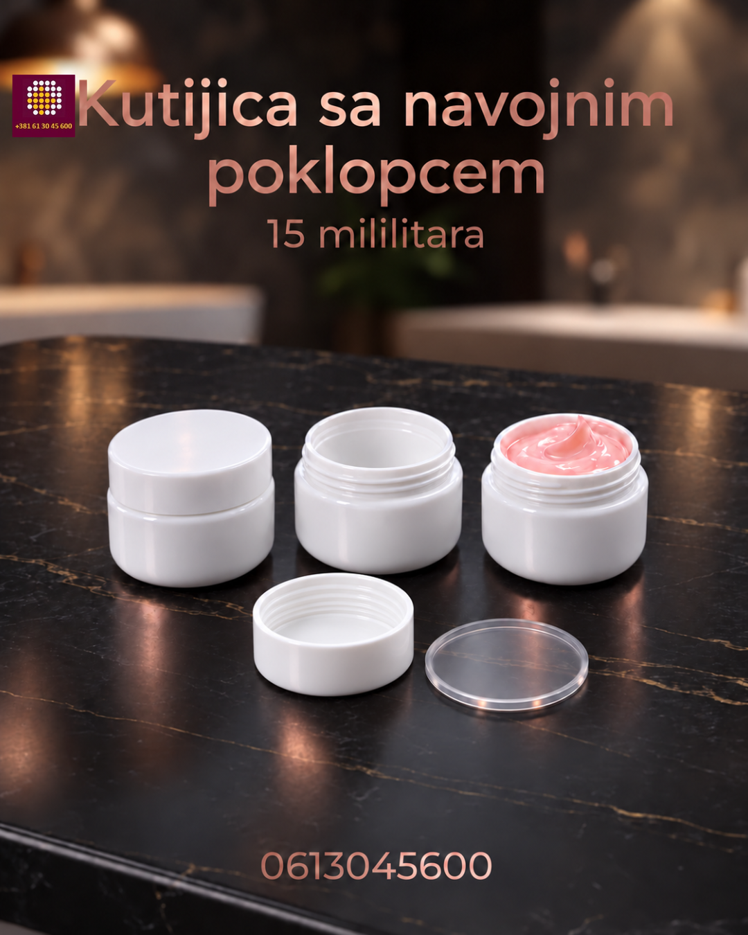 Ambalažna kutijica 15 mililitara ima i navojni čep