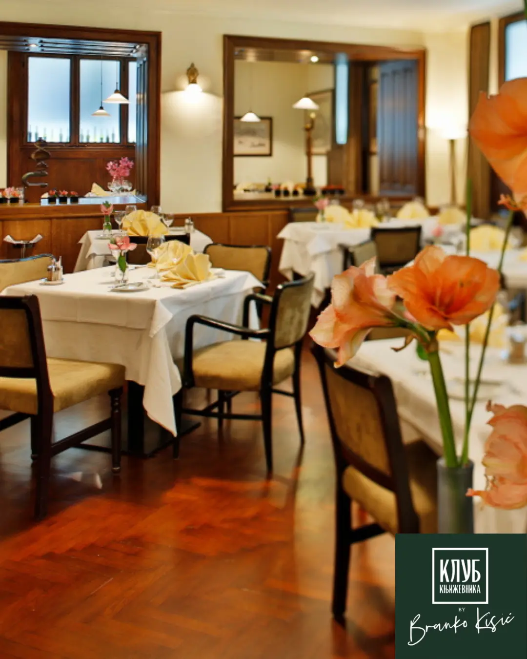 Luksuzan enterijer restorana Klub književnika