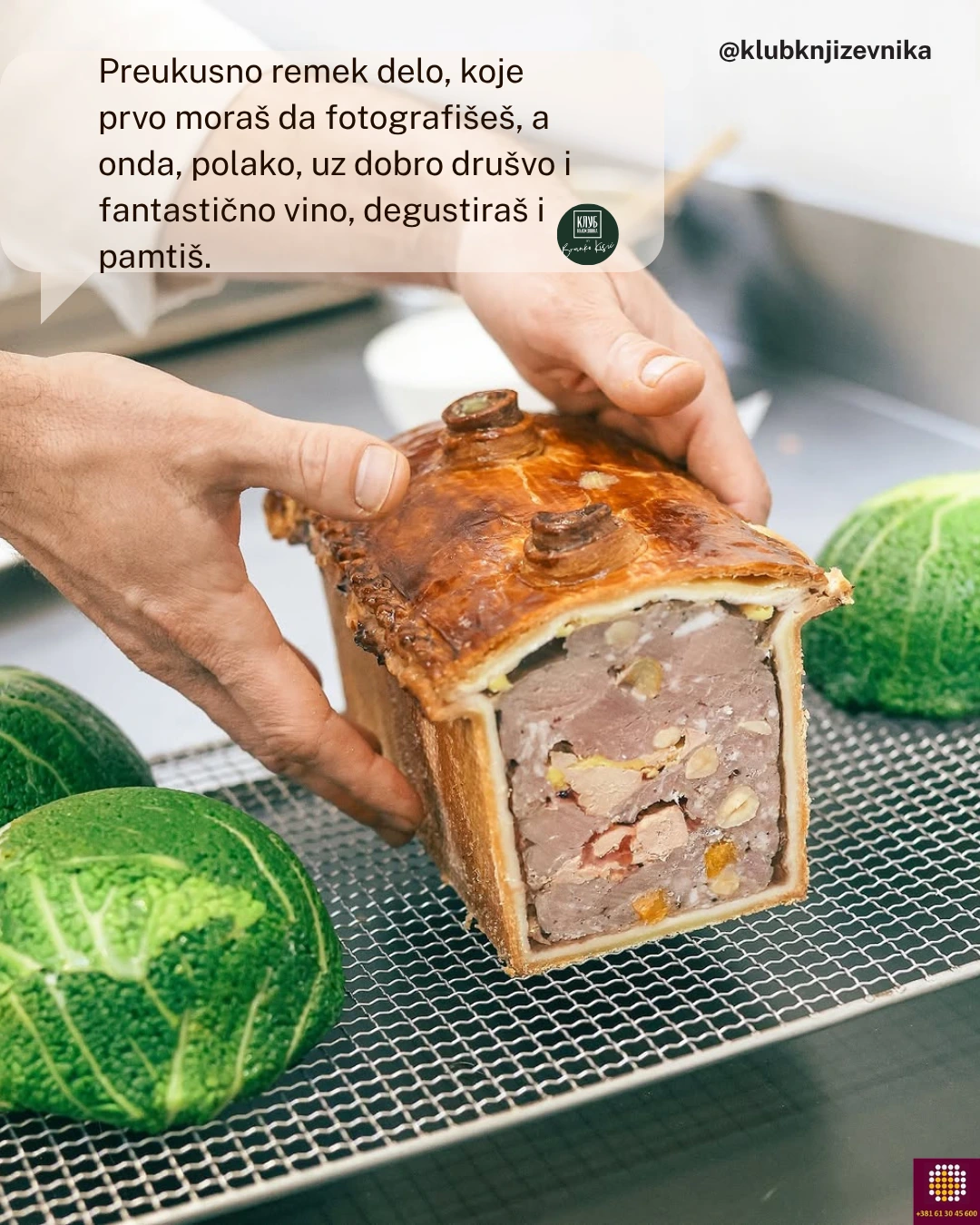 Preukusno remek delo, koje prvo moraš da fotografišeš, a onda polako, uz dobro društvo i fantastično vino, degustiraš i pamtiš