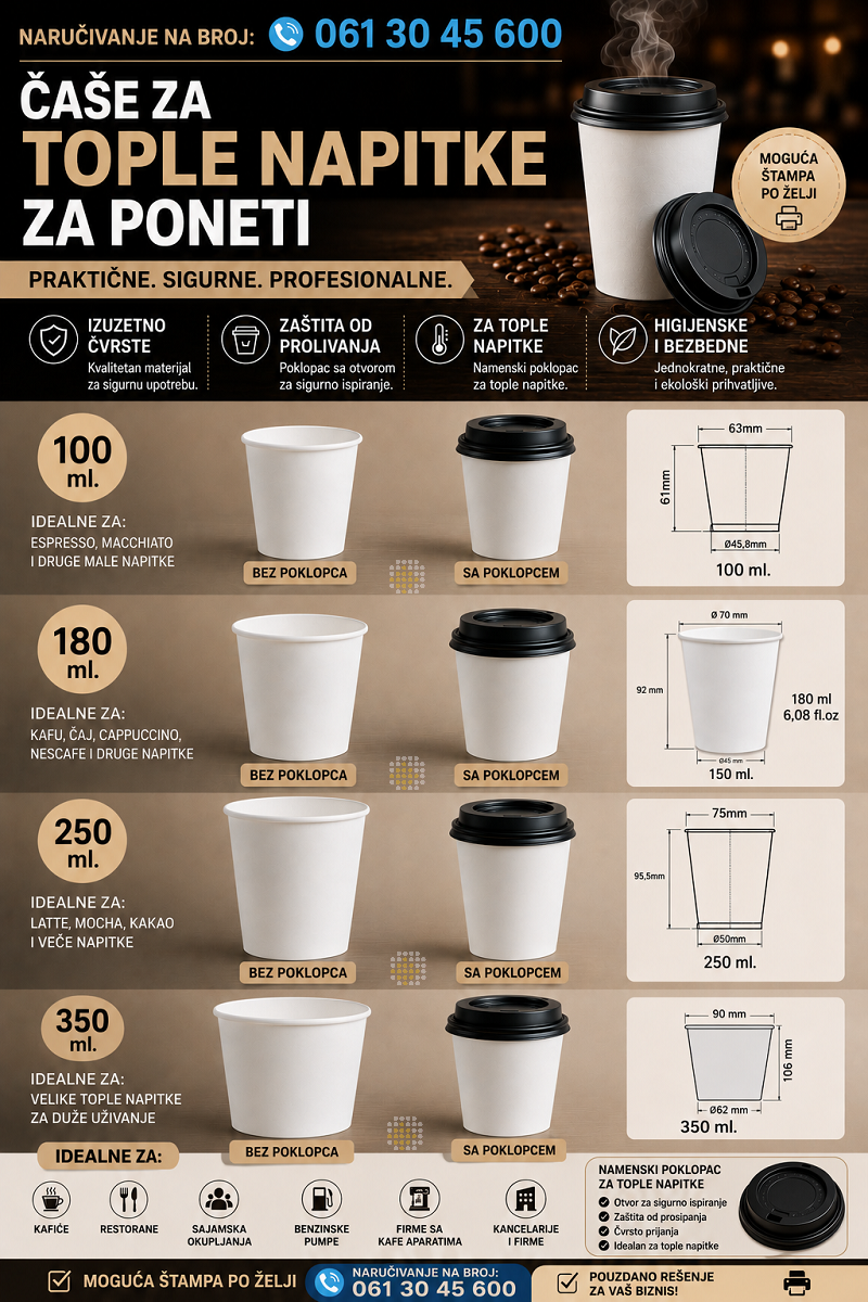 Papirne čaše za tople napitke