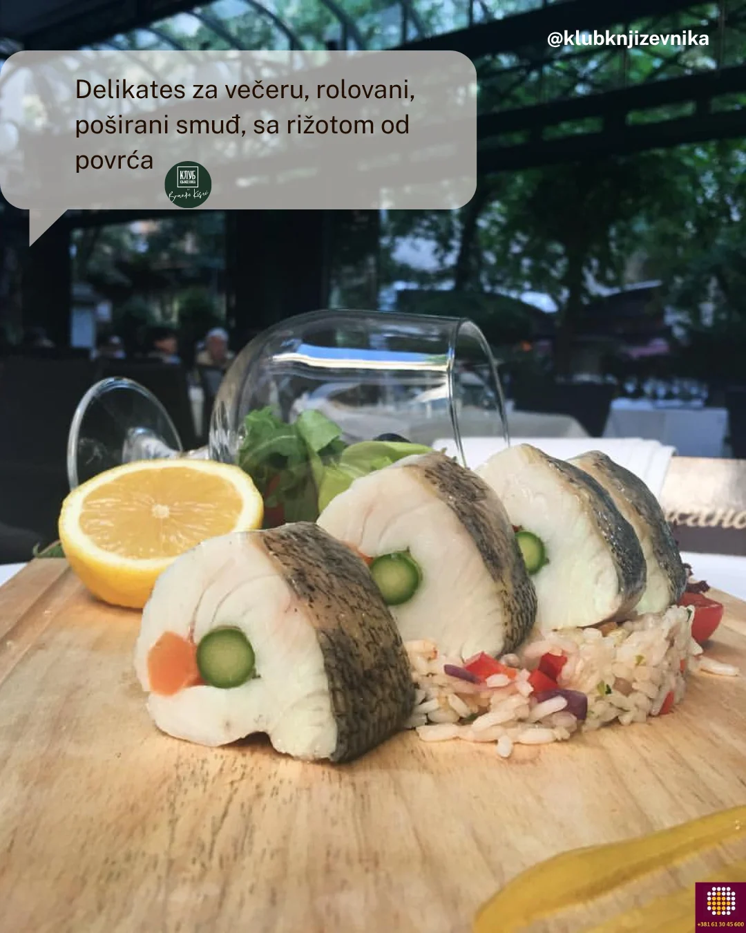 Rolovani poširani smuđ sa rižotom od povrća