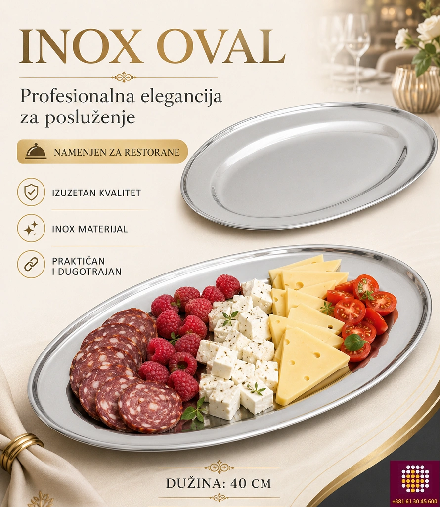 Ovali od inoxa za ugostiteljstvo