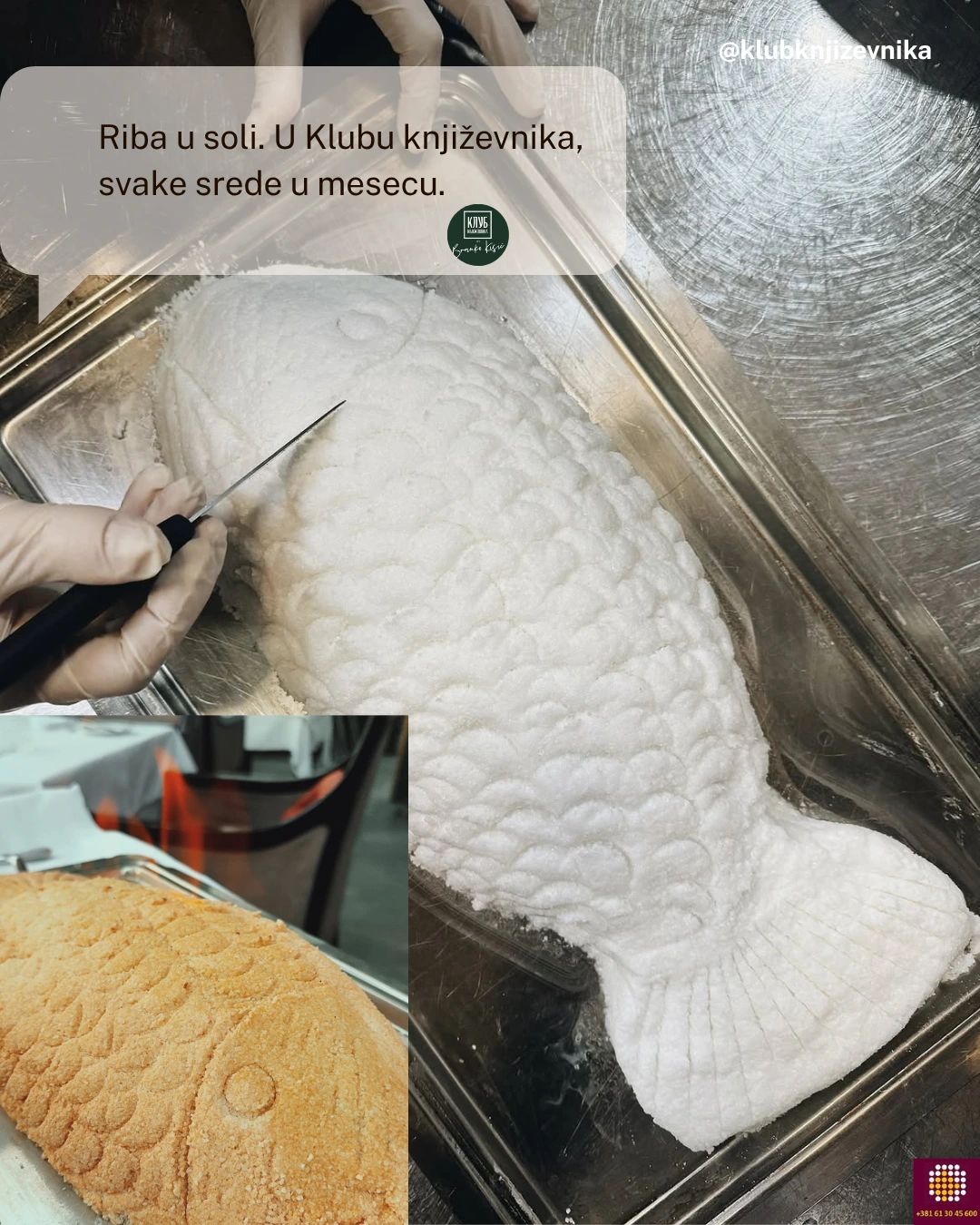 Riba u soli, poslužena u pogači koja prati izgled ribe, ma gastronomski užitak