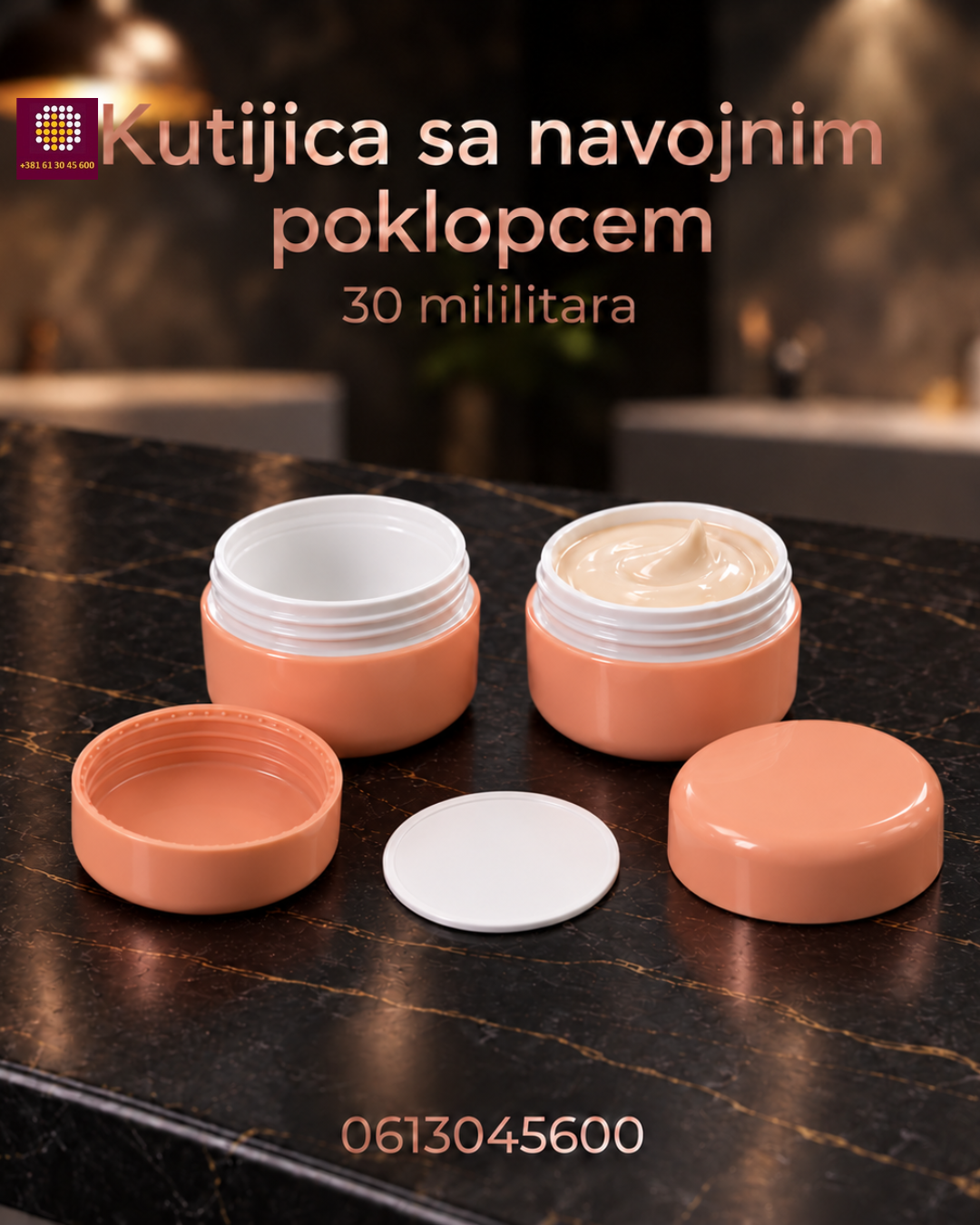 Kutijica za kreme 30 mililitara , ima i podčep